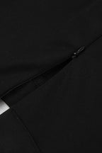 Elegant Black Ruffle Bodycon Mini Dress