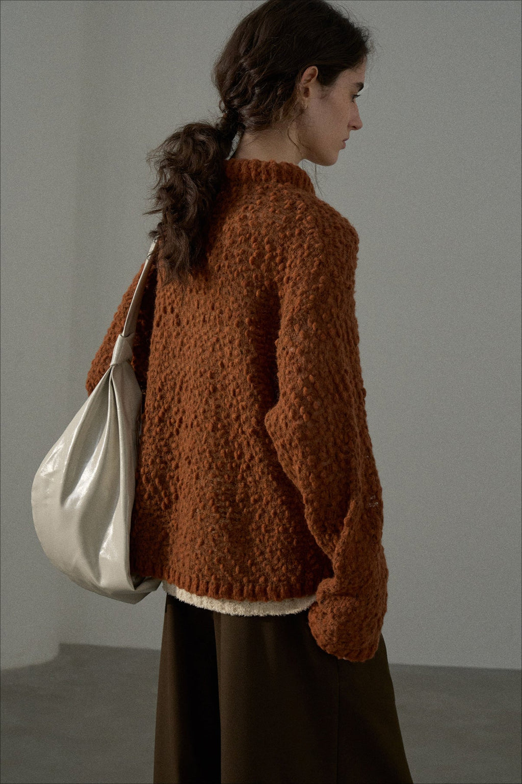 Textured Breathable Bean Yarn Knit Sweater