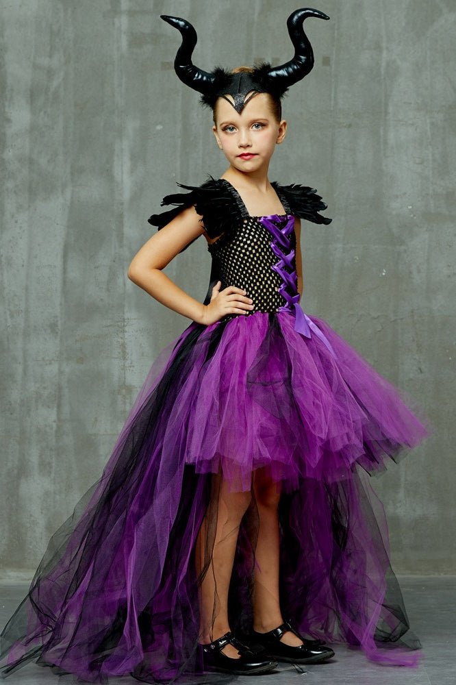 Dark Queen Dress Kid Halloween Costume