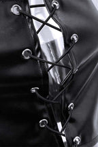 Halter Tie Top High-Waisted PU Pants Two Pieces Set