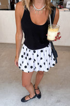 Polka Dot High-Waisted Skirt