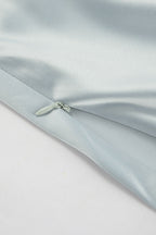 Satin High-Slit A-Line Midi Skirt