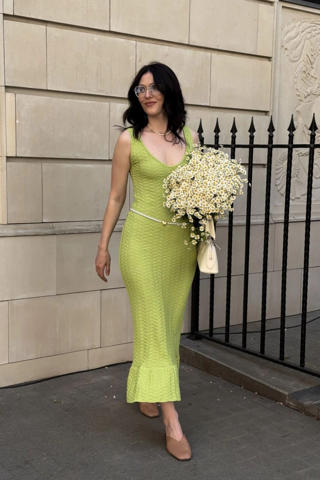 French Style Slimming V-neck Boho Dress