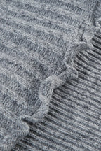 High Waist Asymmetrical Knit Skirt