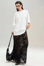 Lace High-Waist Skirt