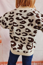 Casual Leopard Long Sleeve Cardigan