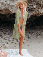 Textured Beach Cover Up Blouse