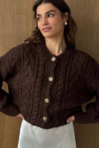 Vintage Cable Knit Crewneck Sweater