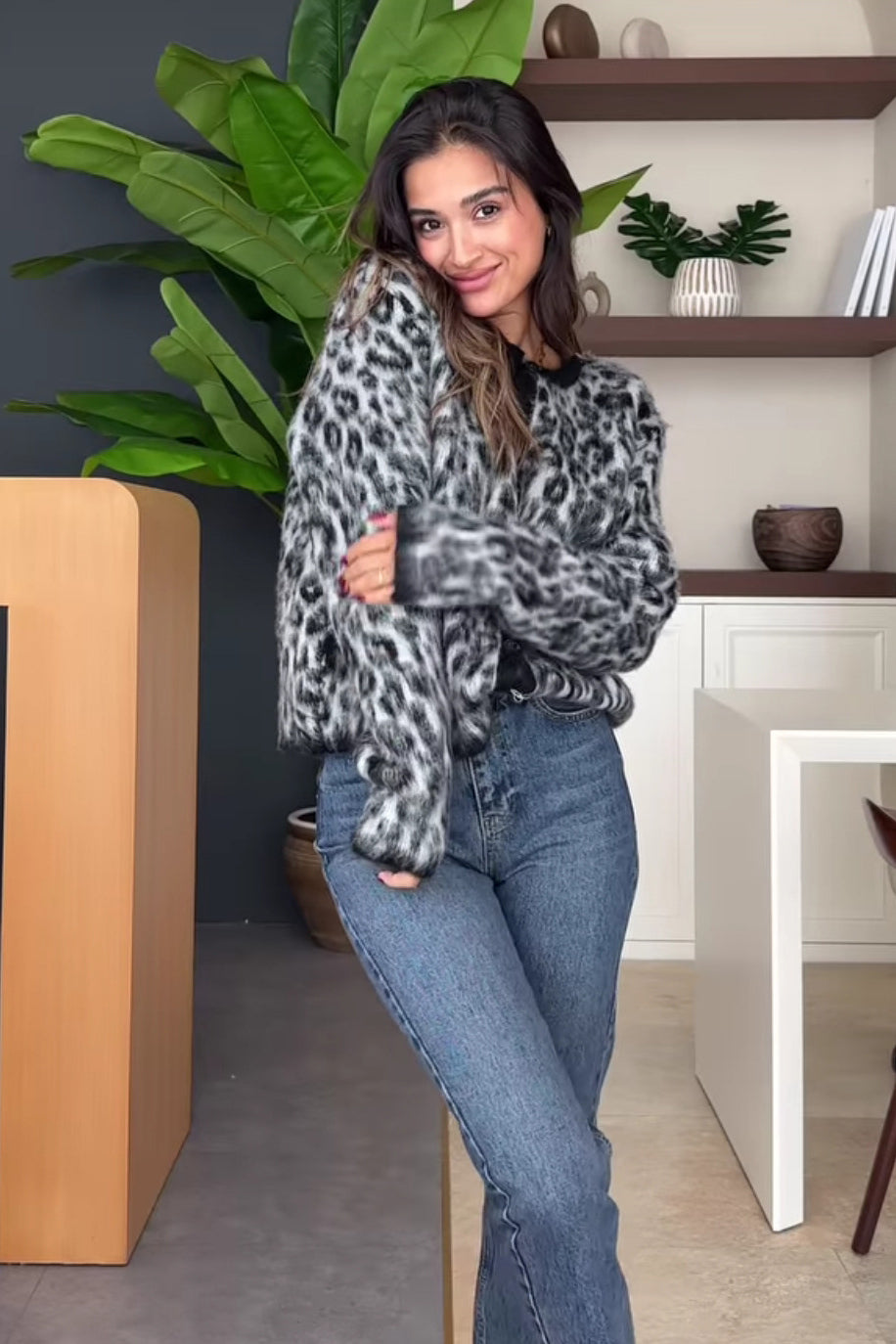 Retro Soft Touch Leopard Cardigan