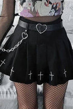 Dark Academia Utility Mini Skirt