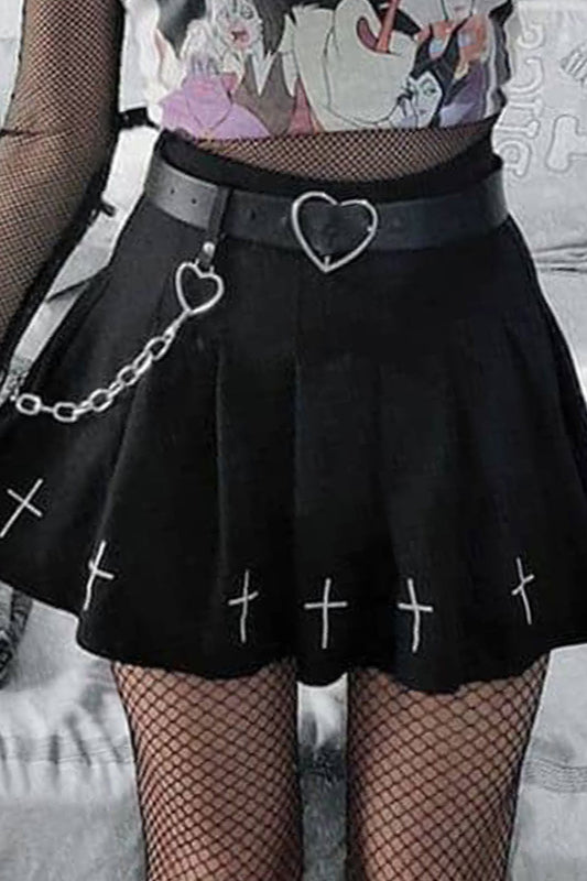 Dark Academia Utility Mini Skirt