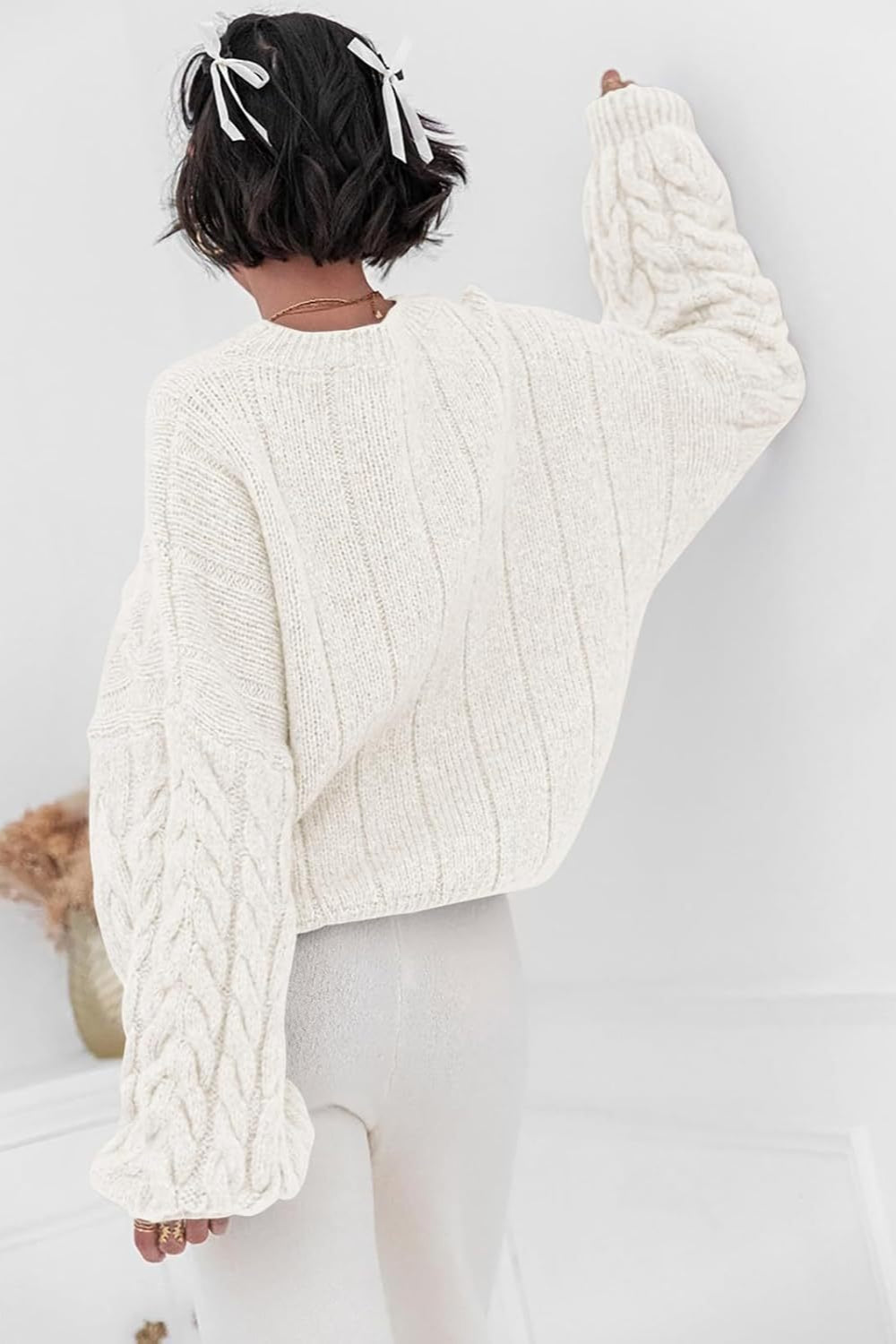 Vintage Chunky Knit Cable Sweater
