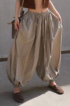 Retro Plaid Loose Fit Bloomers Pants