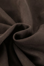 Loose Fit Brown Suede Jacket