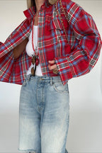 Vintage Plaid Long Sleeve Jacket