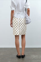 Drawstring Polka Dot Skirt
