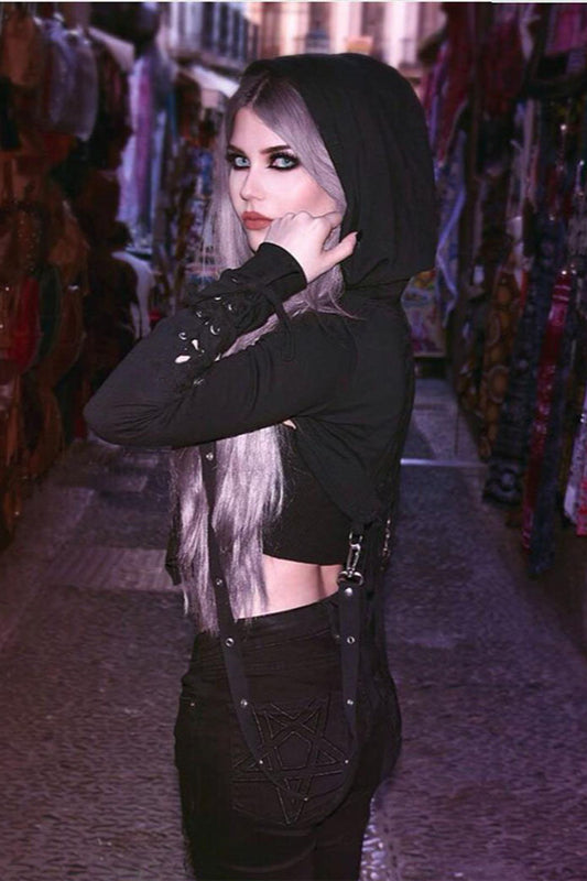 Gothic Hooded Long Sleeve Hoodie