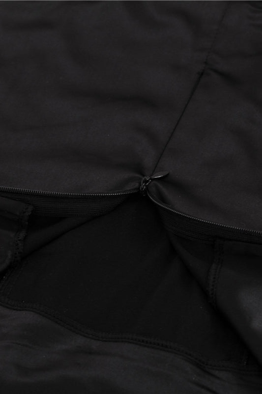 Lace Trim Ruched Patchwork Skirt