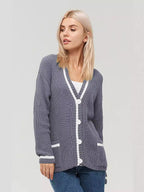 Colorblock Knit Cardigan