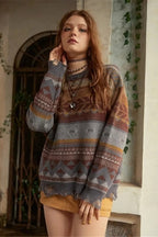 Autumn Geometric Pullover Sweater