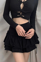 Sexy Slim Fit Lace-Up Skirt