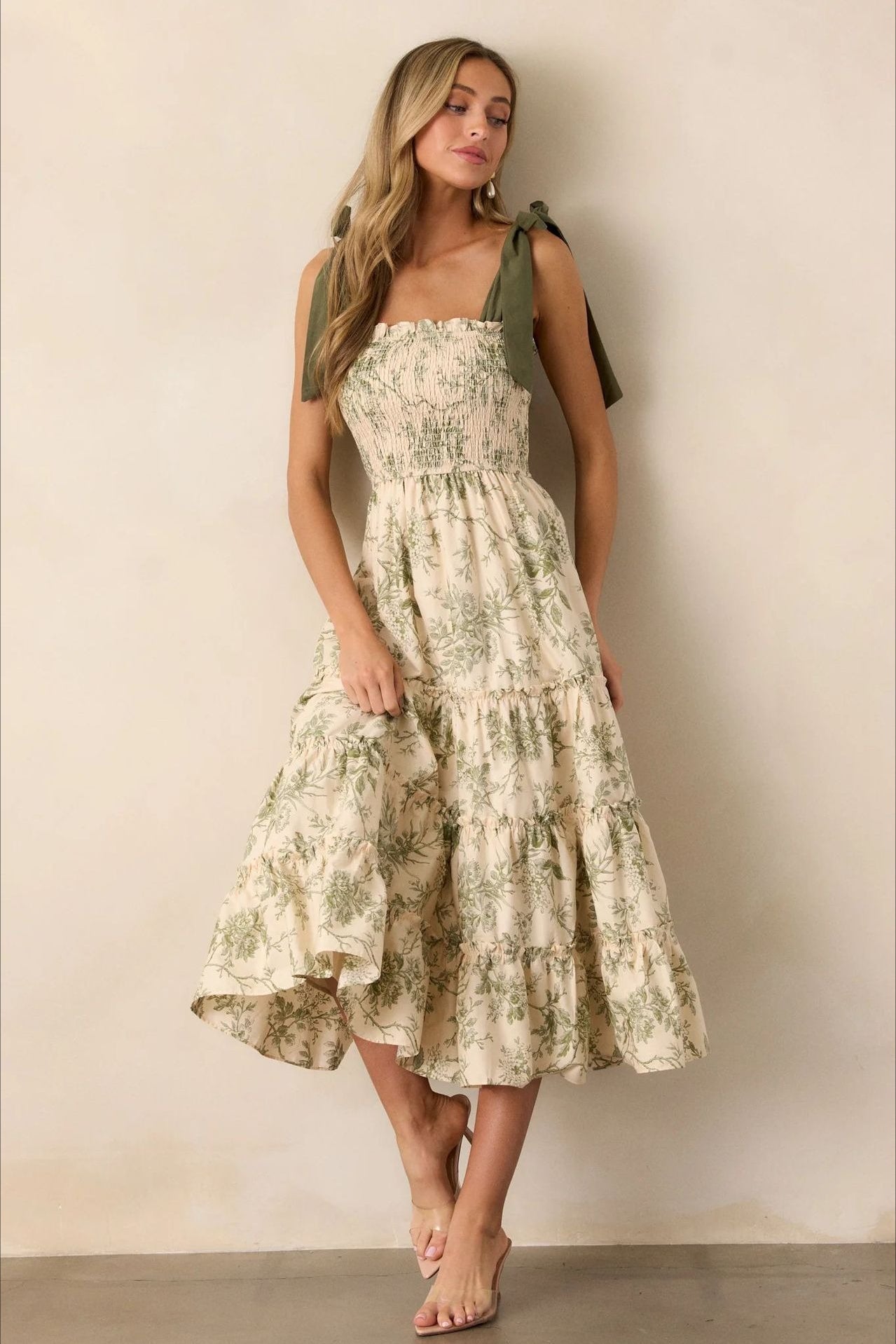 Spaghetti Strap Floral Maxi Boho Dress