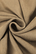 French Minimalist High-Waisted Solid Color Midi Skirt