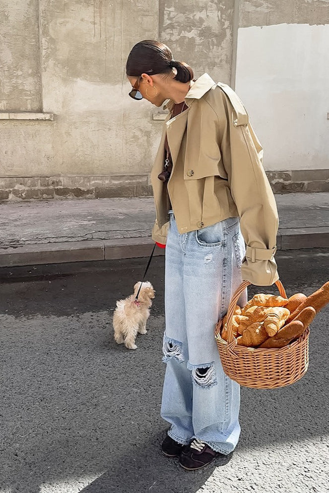 Short Double Breasted Work Jacket