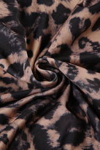 Lace Trim Leopard Cami Mini Dress