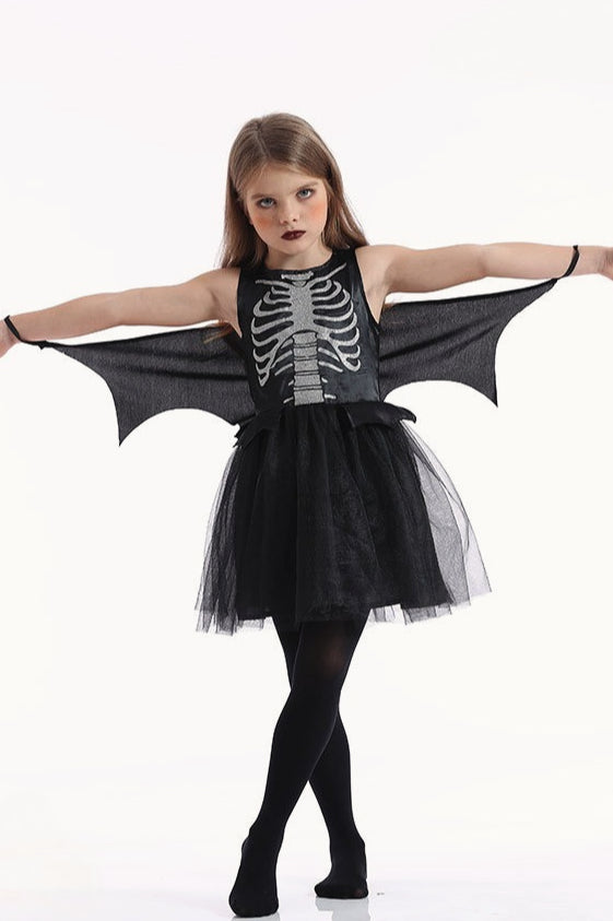 Skeleton Print Kid Halloween Costume