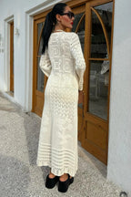 Chic Knit Hollow Bodycon Boho Dress