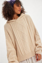 Vintage Casual Hooded Knit Sweater