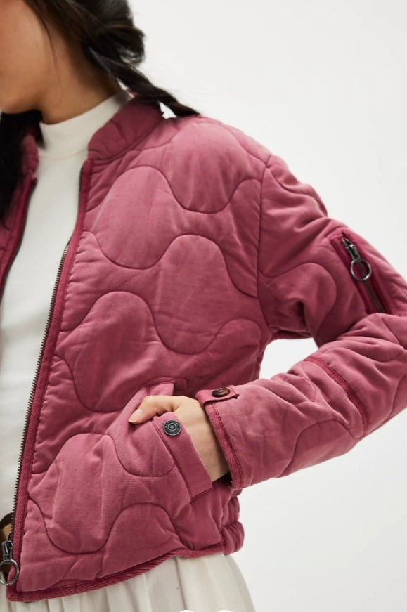 Vintage Urban Casual Quilted Stand-Collar Coat