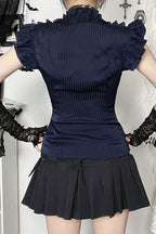 Gothic V-Neck Slim Fit Blouse