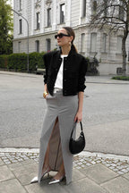 Chic Woolen Baseball Jacket