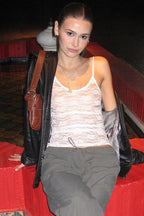 Sexy Lace Trimmed Cami Knit Top