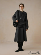 55.8% Alpaca Wool Circular Neck Sweater