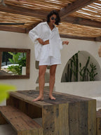 Long Sleeve Shirt Shorts Set Blouse