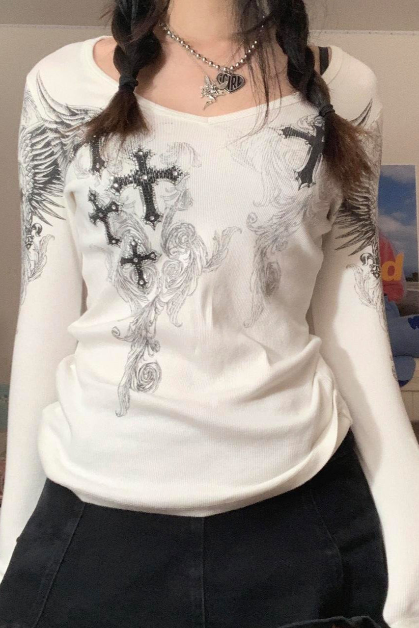 Slim Fit Printed Round Neck T-Shirt