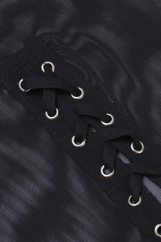 Sexy See-Through Mesh Long Skirt