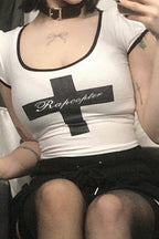 Puff Sleeve Cropped T-Shirt