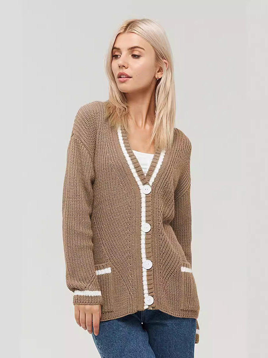 Colorblock Knit Cardigan