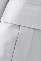 Polo Collar Trench Fabric Shirt Coat