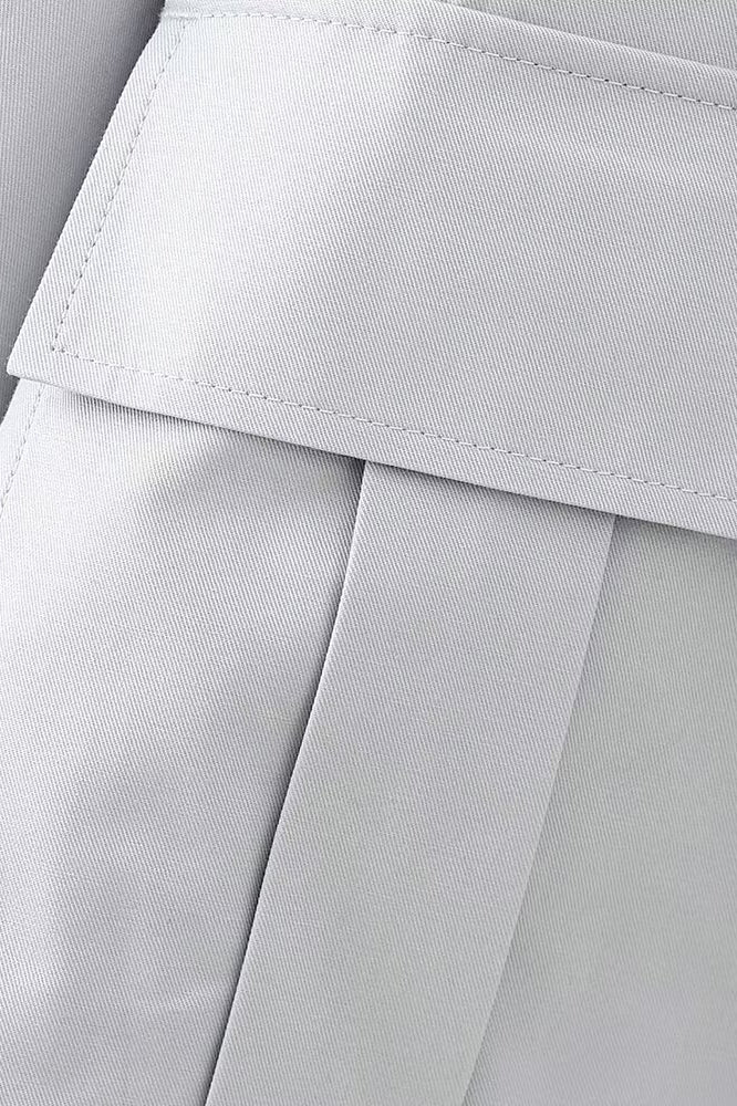 Polo Collar Trench Fabric Shirt Coat