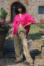 Loose Fit Striped Casual Pants