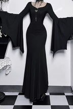 Halloween Gothic Punk Batwing Mermaid Dress