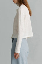 Solid Color Buttoned Knit Cardigan