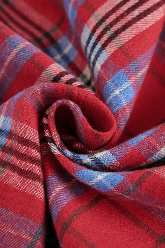 Vintage Plaid Long Sleeve Jacket