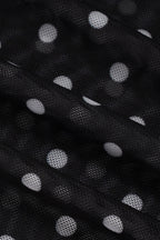 Polka Dot Ruched Asymmetrical Crop Top