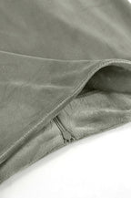 Green Velvet High-Waisted Fishtail Skirt